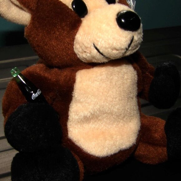 Coca Cola Collectible 1998 #0133 Reindeer w/ Coca Cola Bottle Bean Bag Plush 6" - Picture 4 of 16